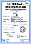 Certificate DIN EN ISO 13485