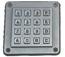 Control number blocks made of stainless steel with 16 buttons 