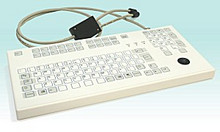 Kundenspezifische Kurzhub-Industrietastatur mit integr. Trackball 16mm