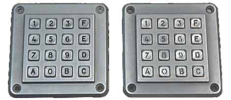 control number blocks made of stainless steel with 16 buttons